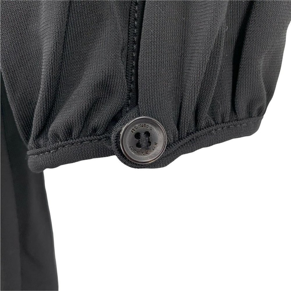 Burberry Black Stretch Jersey Long Sleeve V-Neck Tunic Top Size Small - Picture 7 of 9